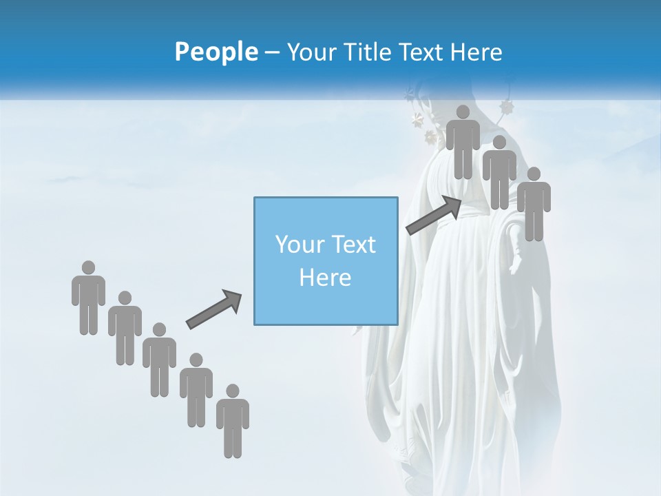 A Statue With A Crown Of Flowers On Top Of It PowerPoint Template