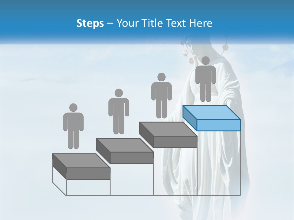 A Statue With A Crown Of Flowers On Top Of It PowerPoint Template