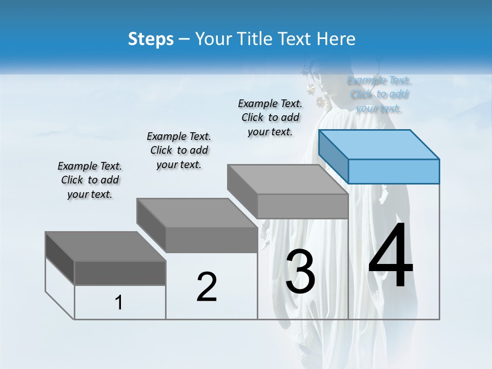 A Statue With A Crown Of Flowers On Top Of It PowerPoint Template