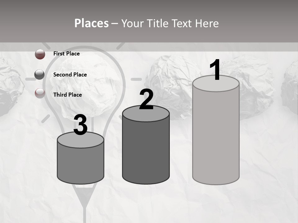 A Light Bulb With Crumpled Paper On It PowerPoint Template