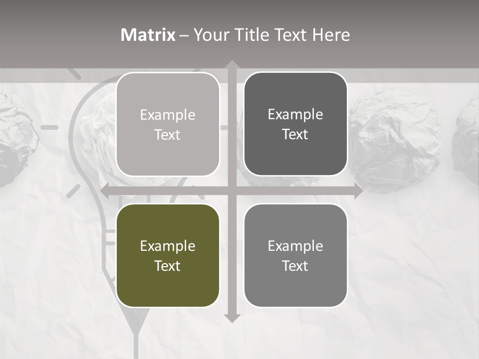 A Light Bulb With Crumpled Paper On It PowerPoint Template