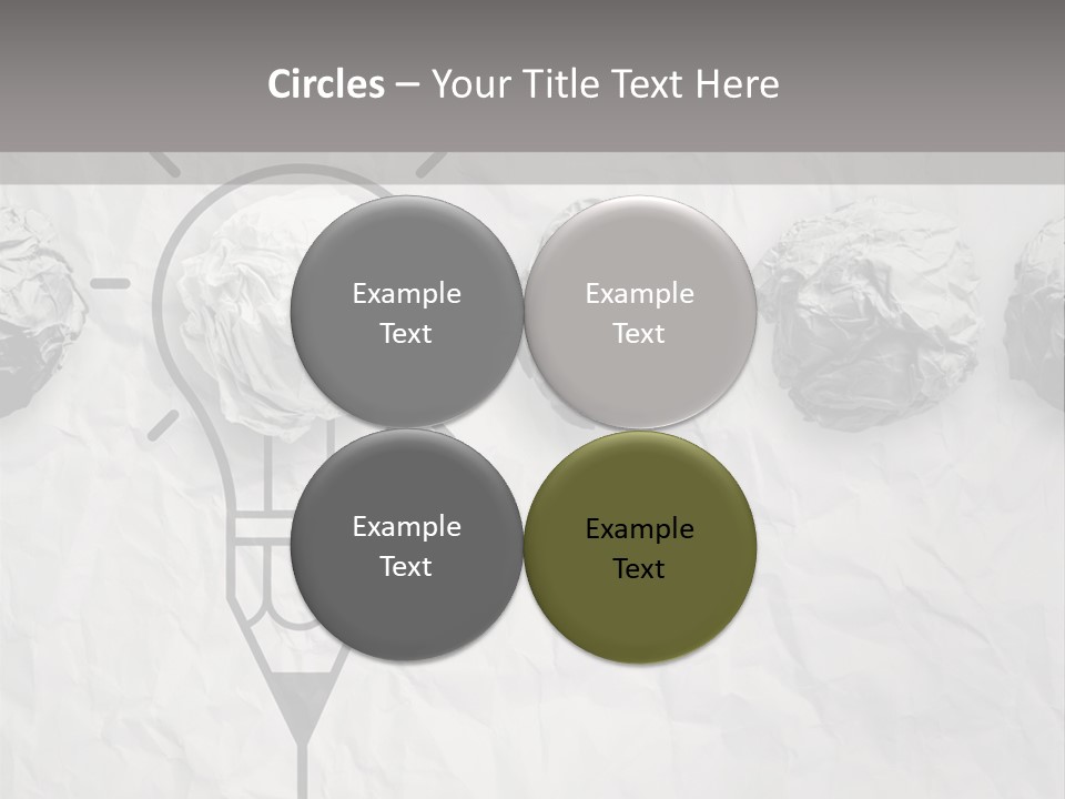 A Light Bulb With Crumpled Paper On It PowerPoint Template