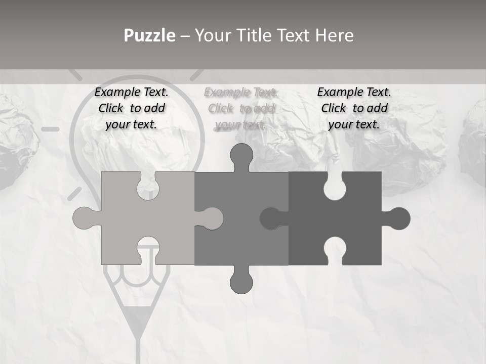 A Light Bulb With Crumpled Paper On It PowerPoint Template