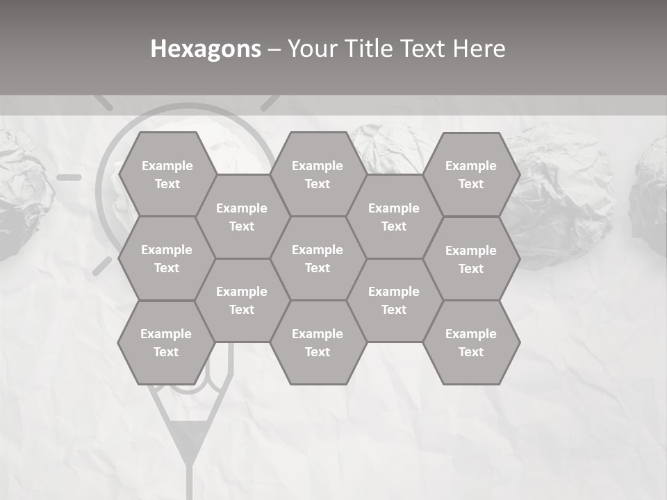 A Light Bulb With Crumpled Paper On It PowerPoint Template