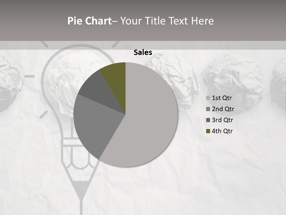 A Light Bulb With Crumpled Paper On It PowerPoint Template