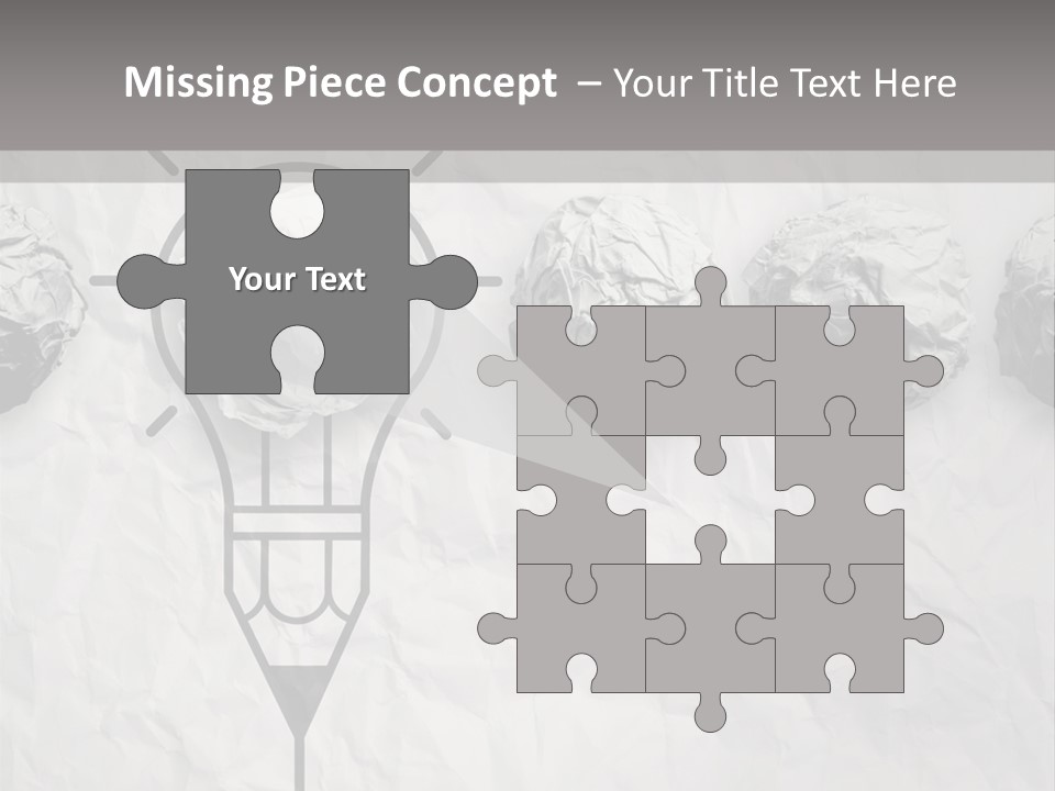 A Light Bulb With Crumpled Paper On It PowerPoint Template
