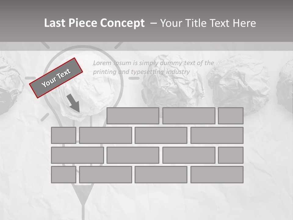 A Light Bulb With Crumpled Paper On It PowerPoint Template