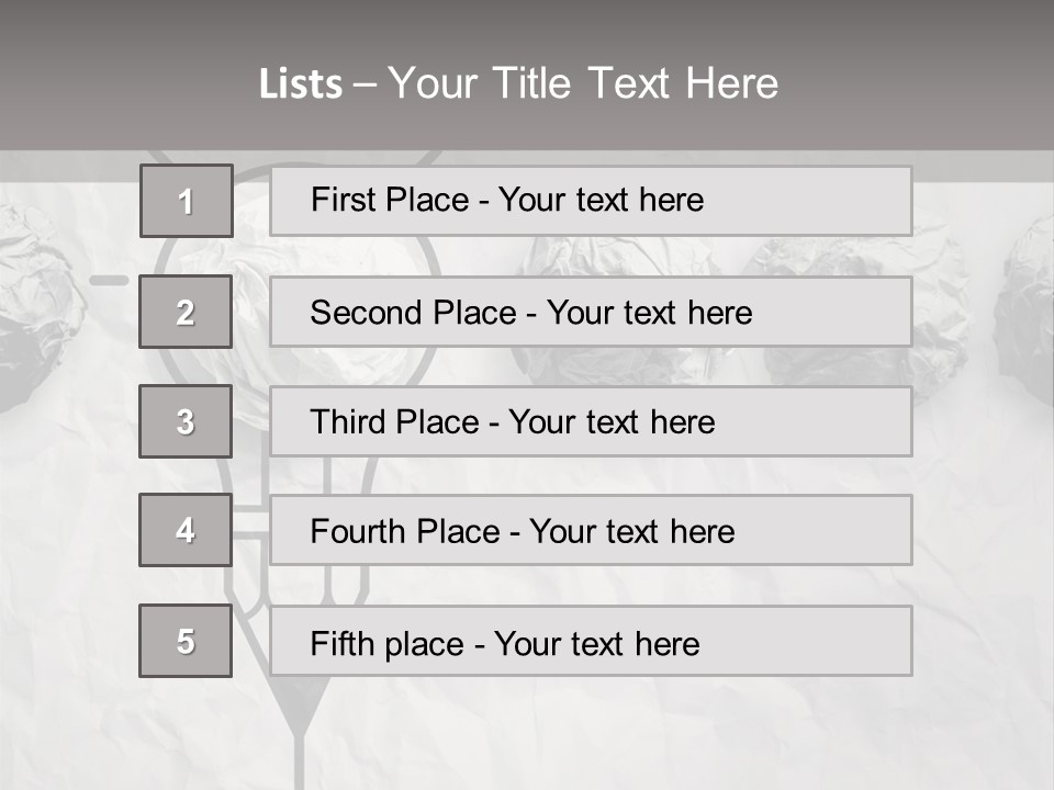 A Light Bulb With Crumpled Paper On It PowerPoint Template