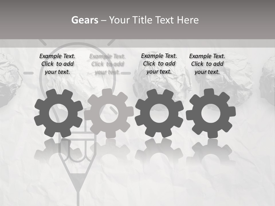 A Light Bulb With Crumpled Paper On It PowerPoint Template