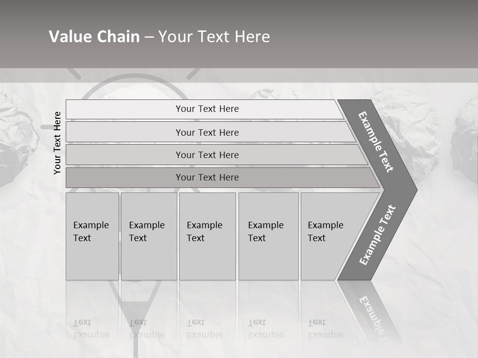 A Light Bulb With Crumpled Paper On It PowerPoint Template