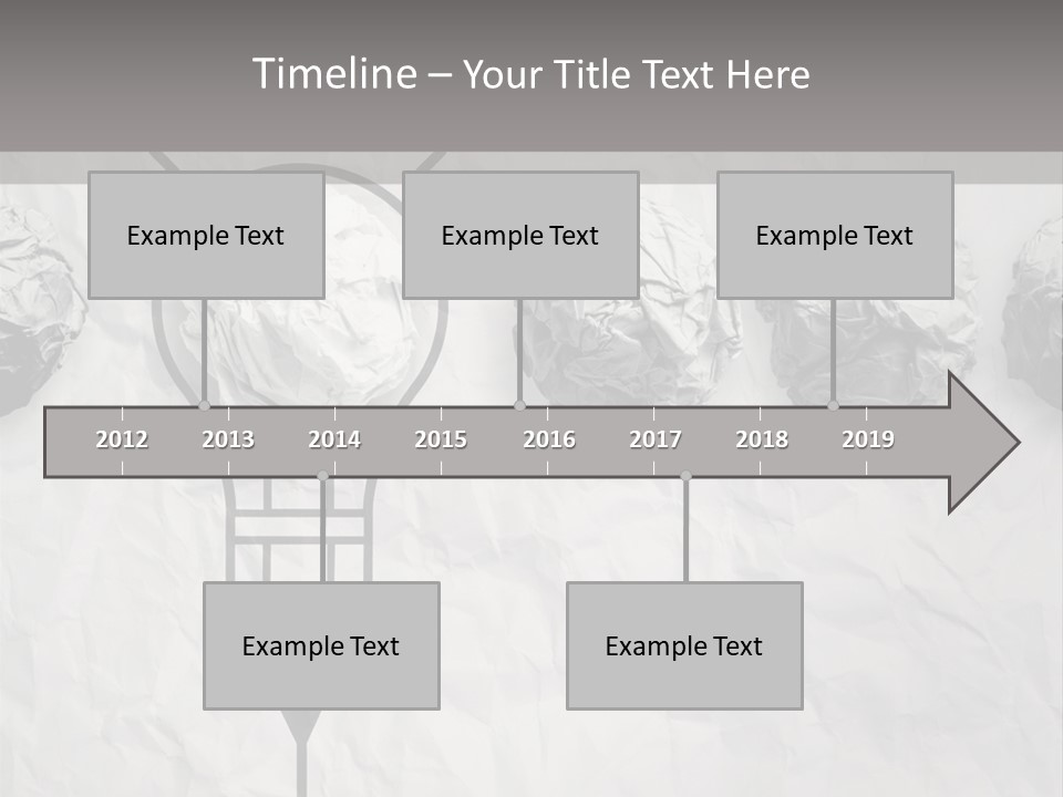 A Light Bulb With Crumpled Paper On It PowerPoint Template