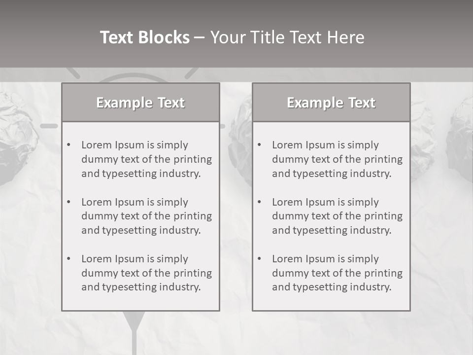 A Light Bulb With Crumpled Paper On It PowerPoint Template