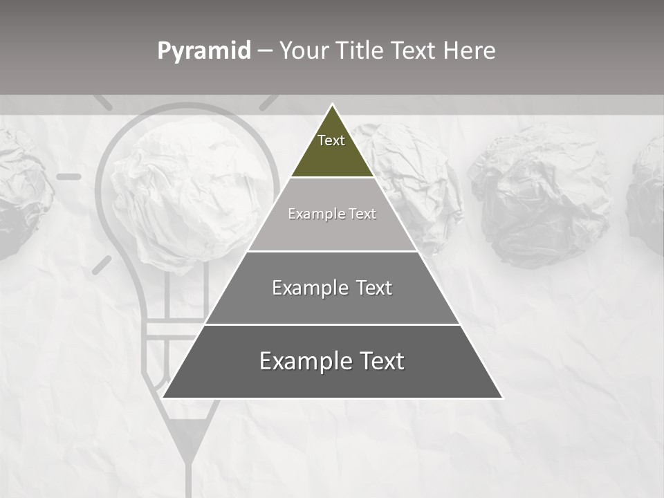 A Light Bulb With Crumpled Paper On It PowerPoint Template