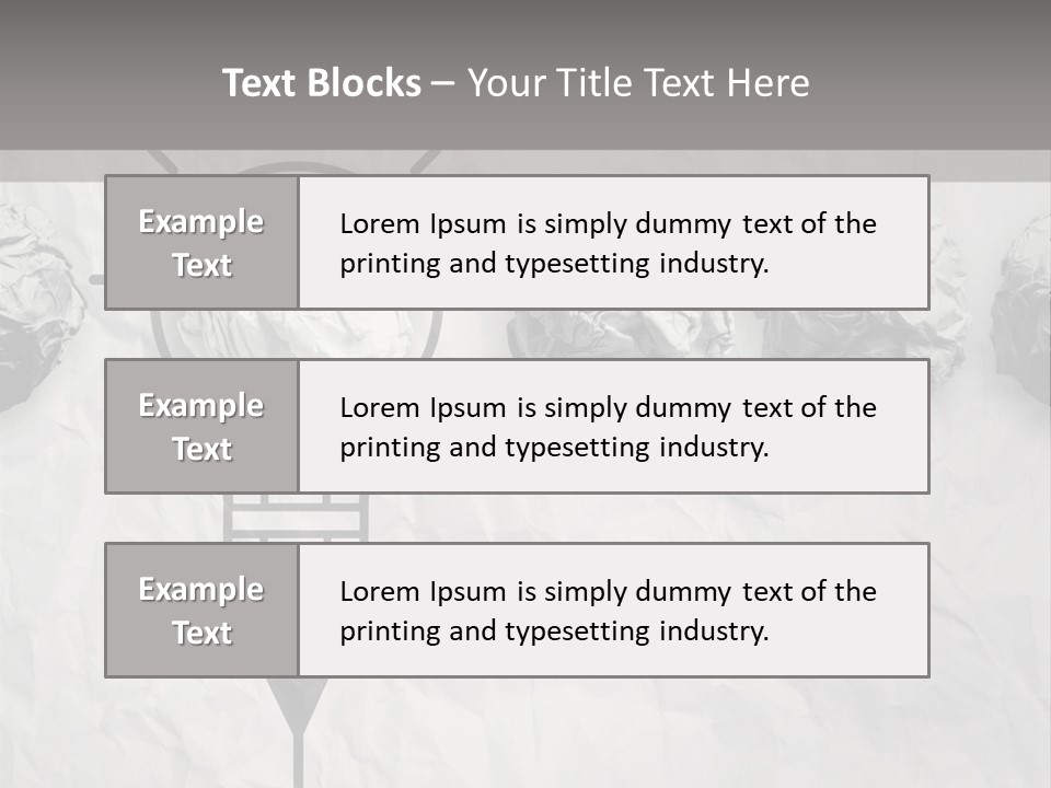 A Light Bulb With Crumpled Paper On It PowerPoint Template
