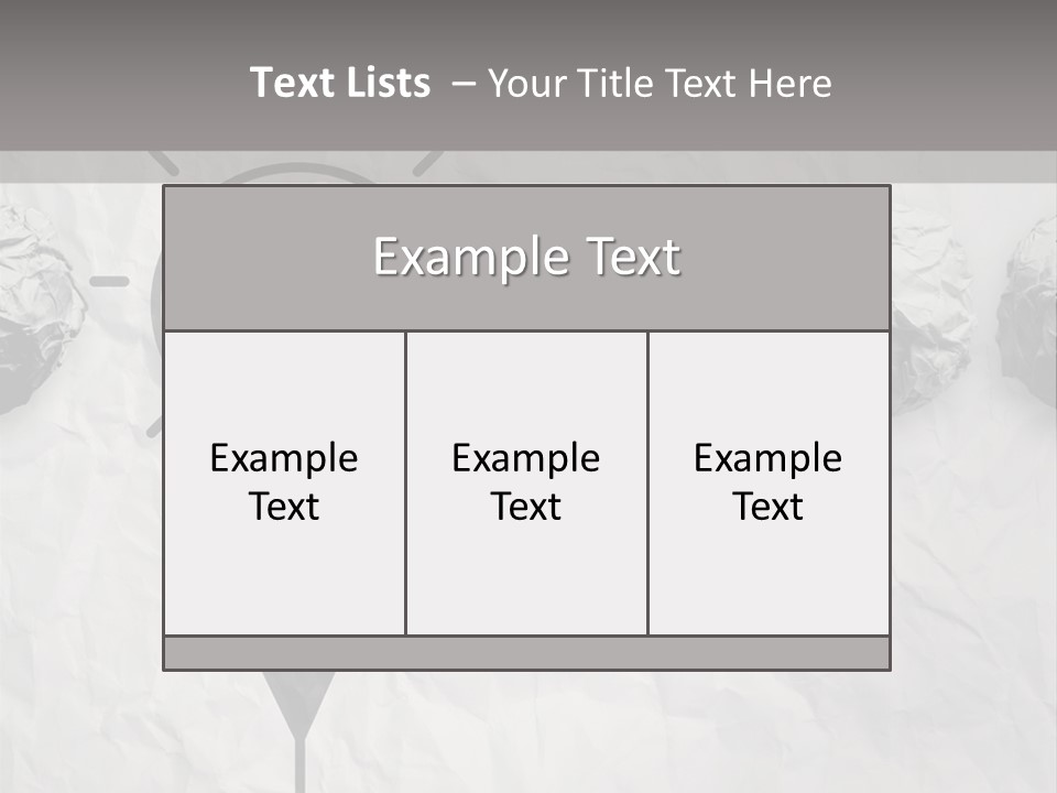 A Light Bulb With Crumpled Paper On It PowerPoint Template