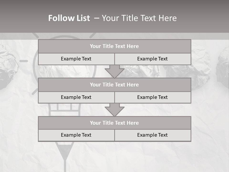 A Light Bulb With Crumpled Paper On It PowerPoint Template