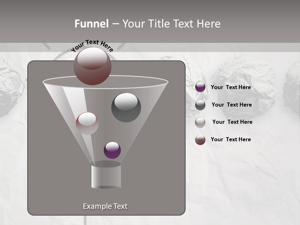 A Light Bulb With Crumpled Paper On It PowerPoint Template