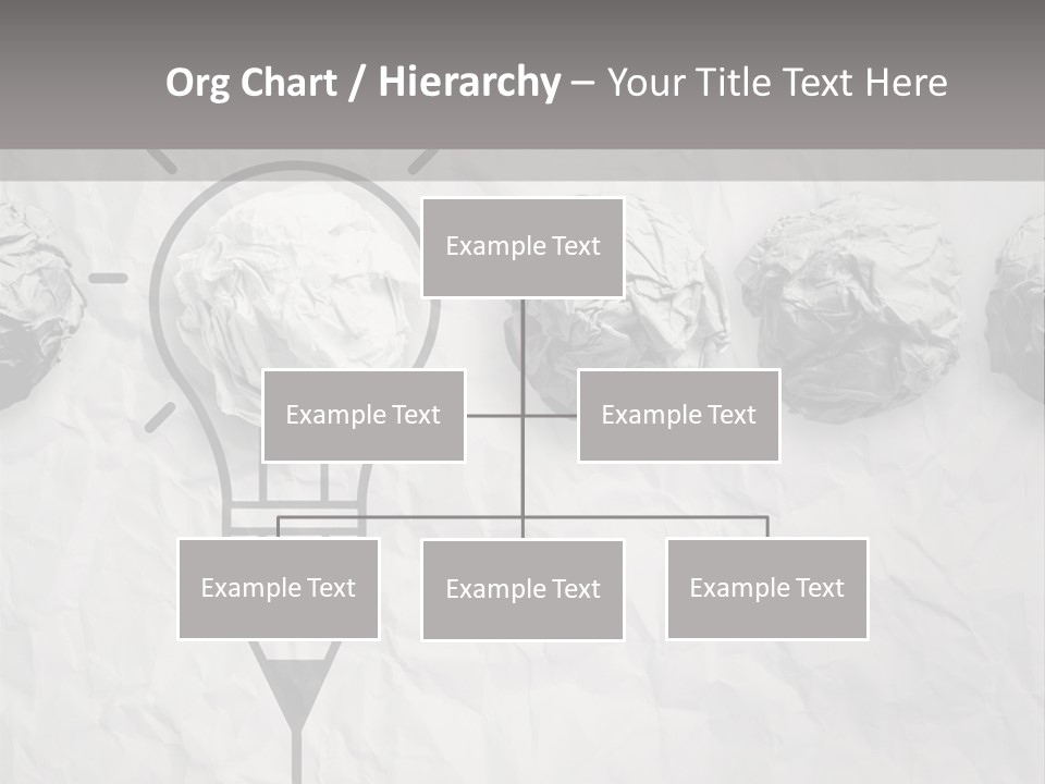 A Light Bulb With Crumpled Paper On It PowerPoint Template