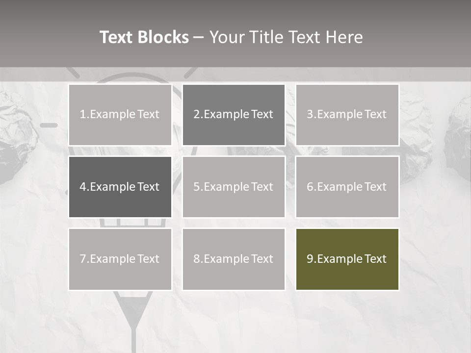 A Light Bulb With Crumpled Paper On It PowerPoint Template