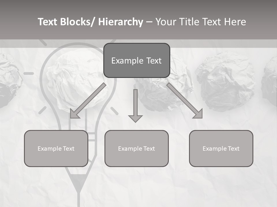 A Light Bulb With Crumpled Paper On It PowerPoint Template
