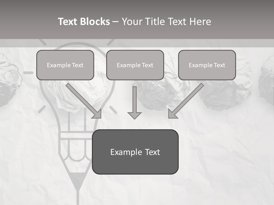 A Light Bulb With Crumpled Paper On It PowerPoint Template