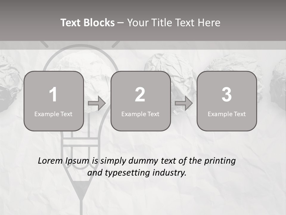 A Light Bulb With Crumpled Paper On It PowerPoint Template