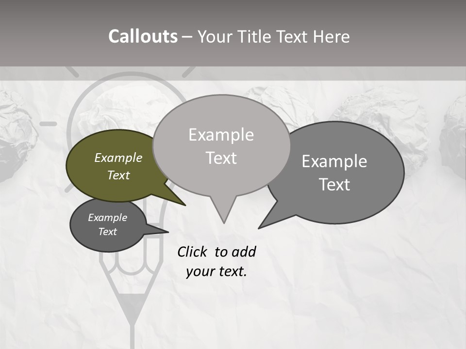 A Light Bulb With Crumpled Paper On It PowerPoint Template