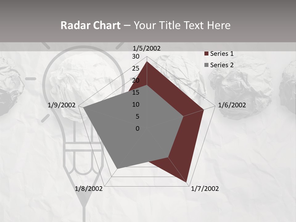 A Light Bulb With Crumpled Paper On It PowerPoint Template