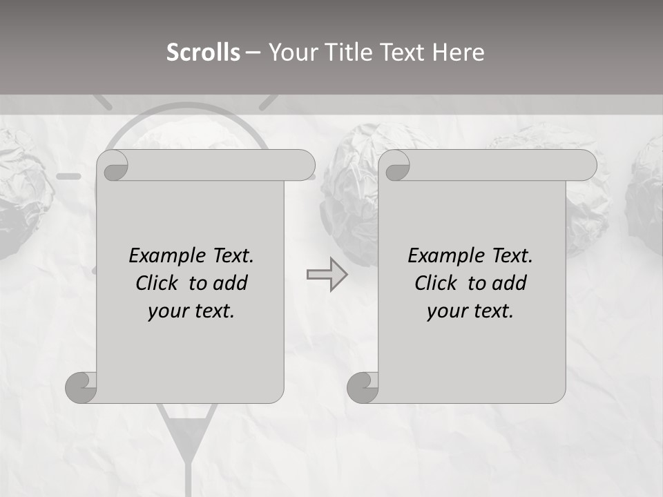 A Light Bulb With Crumpled Paper On It PowerPoint Template