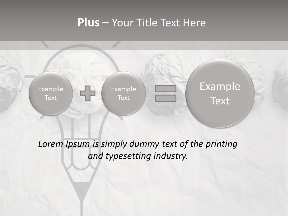 A Light Bulb With Crumpled Paper On It PowerPoint Template