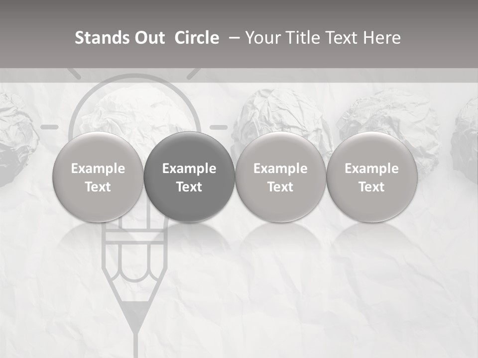 A Light Bulb With Crumpled Paper On It PowerPoint Template