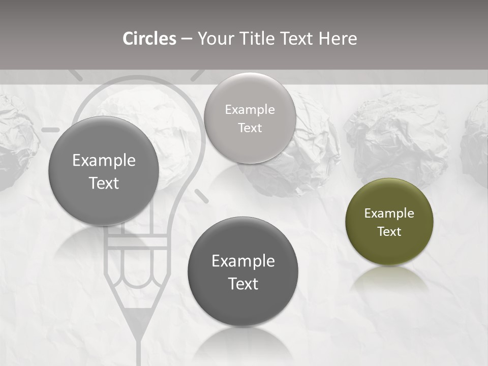 A Light Bulb With Crumpled Paper On It PowerPoint Template