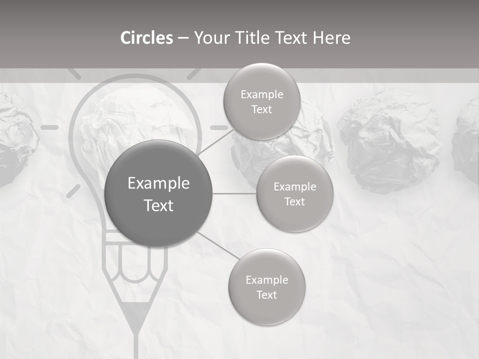 A Light Bulb With Crumpled Paper On It PowerPoint Template