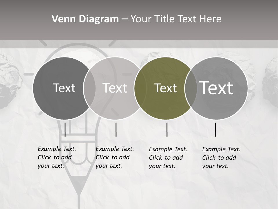 A Light Bulb With Crumpled Paper On It PowerPoint Template