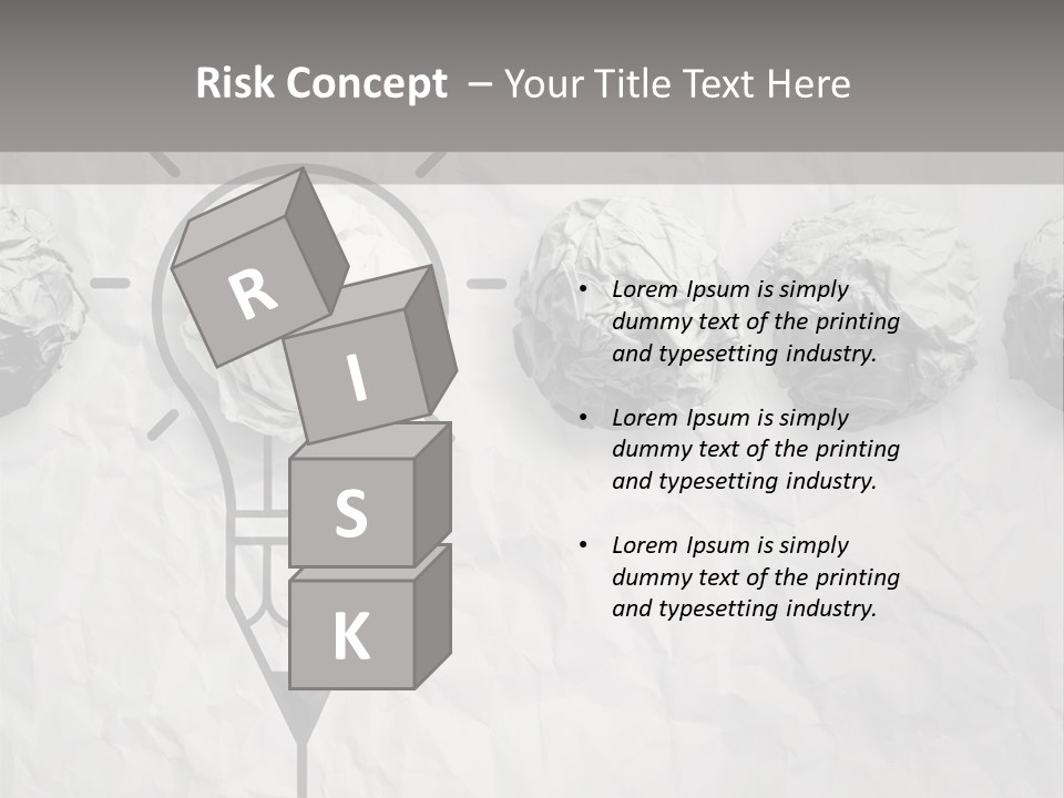 A Light Bulb With Crumpled Paper On It PowerPoint Template