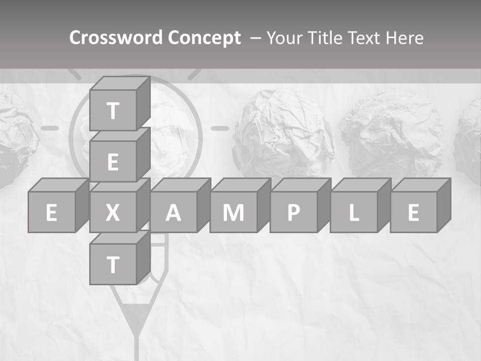 A Light Bulb With Crumpled Paper On It PowerPoint Template