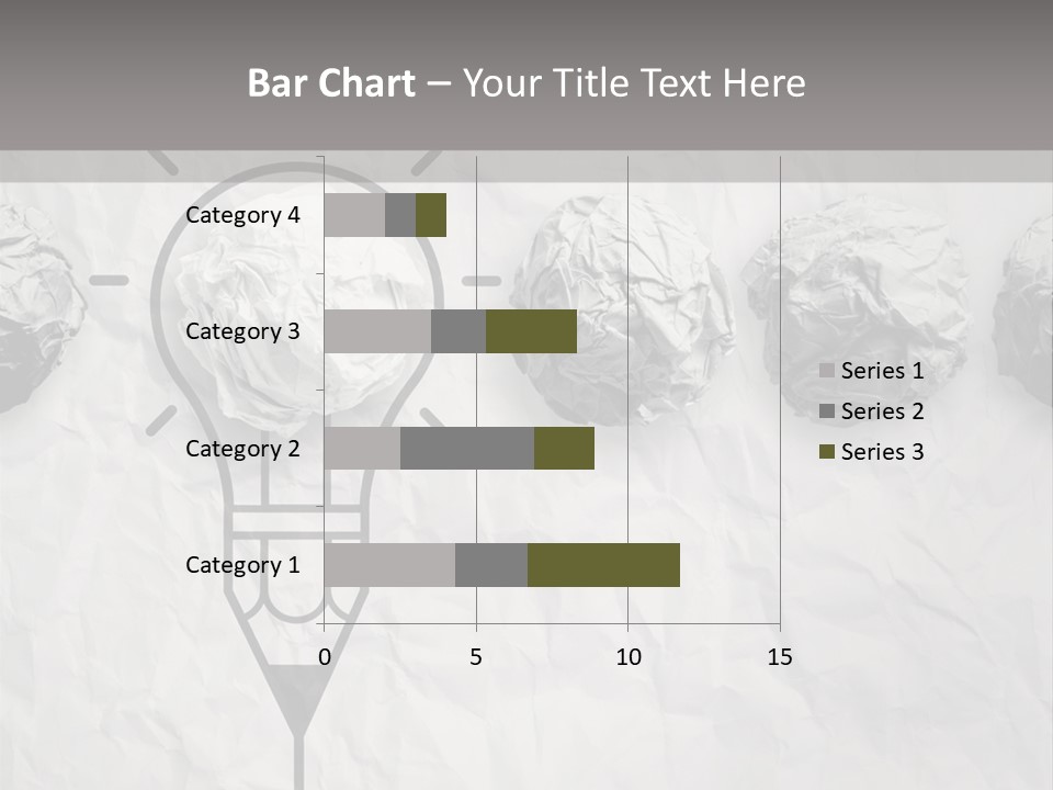 A Light Bulb With Crumpled Paper On It PowerPoint Template