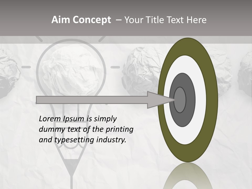 A Light Bulb With Crumpled Paper On It PowerPoint Template