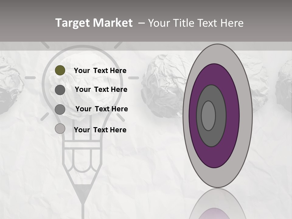 A Light Bulb With Crumpled Paper On It PowerPoint Template