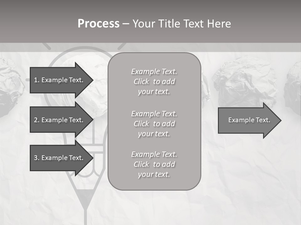 A Light Bulb With Crumpled Paper On It PowerPoint Template
