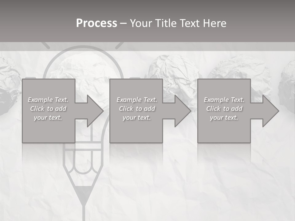 A Light Bulb With Crumpled Paper On It PowerPoint Template