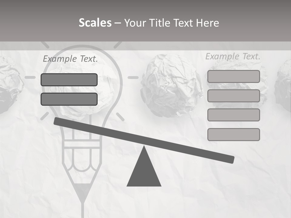 A Light Bulb With Crumpled Paper On It PowerPoint Template
