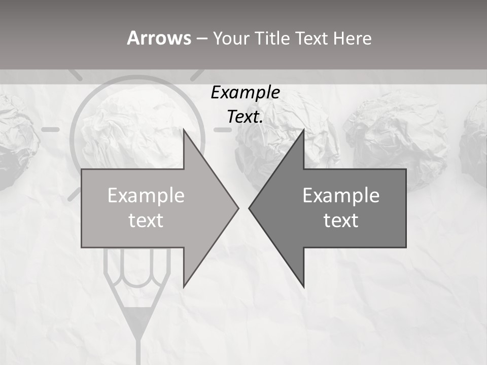 A Light Bulb With Crumpled Paper On It PowerPoint Template