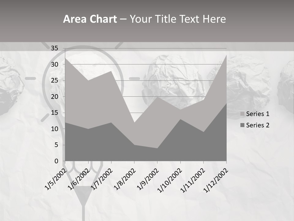 A Light Bulb With Crumpled Paper On It PowerPoint Template