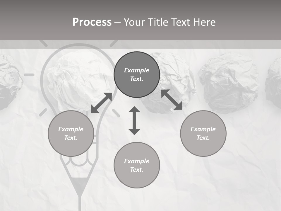 A Light Bulb With Crumpled Paper On It PowerPoint Template