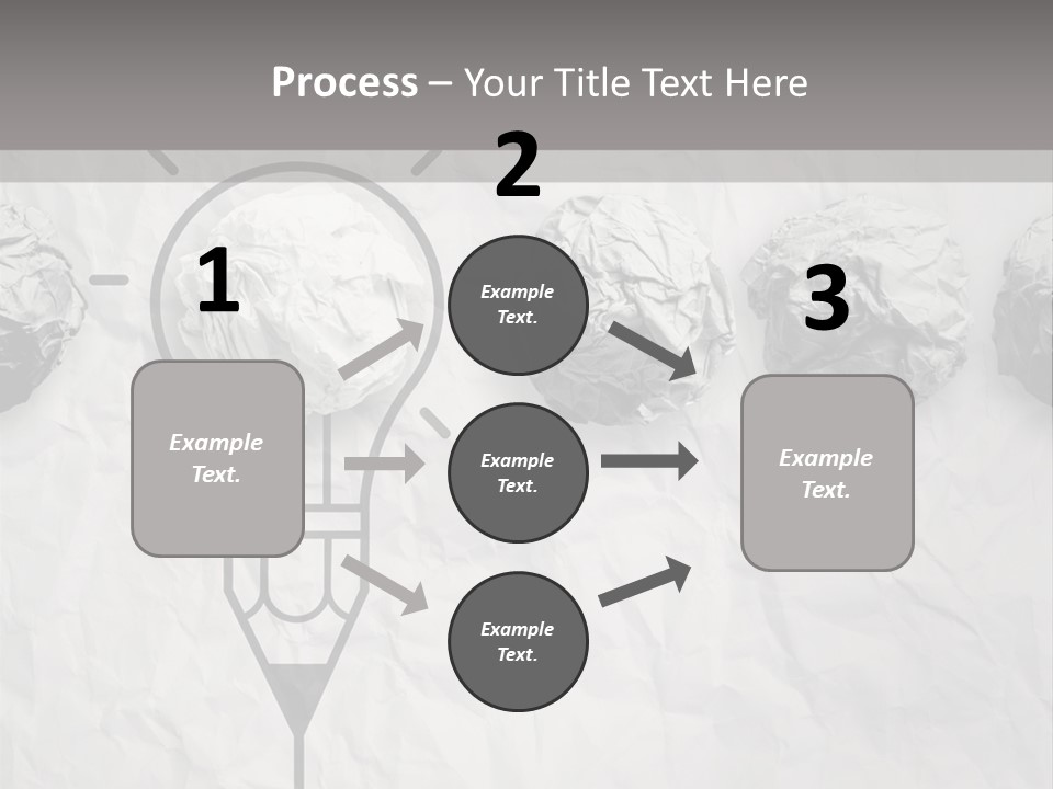 A Light Bulb With Crumpled Paper On It PowerPoint Template