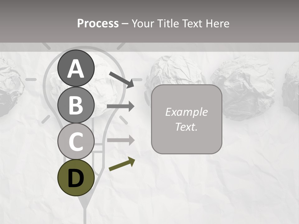 A Light Bulb With Crumpled Paper On It PowerPoint Template