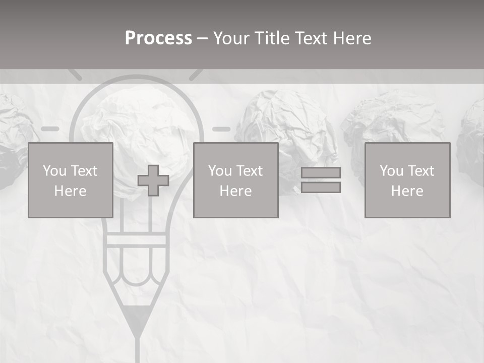 A Light Bulb With Crumpled Paper On It PowerPoint Template