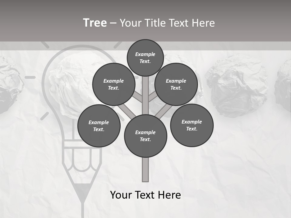 A Light Bulb With Crumpled Paper On It PowerPoint Template