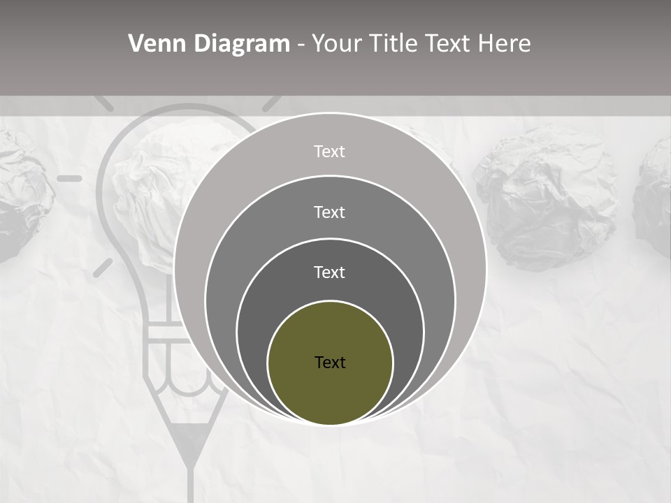 A Light Bulb With Crumpled Paper On It PowerPoint Template